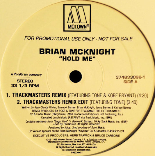Brian McKnight : Hold Me (12", Promo)