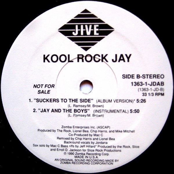 Kool Rock Jay : Jay And The Boys (12", Promo)