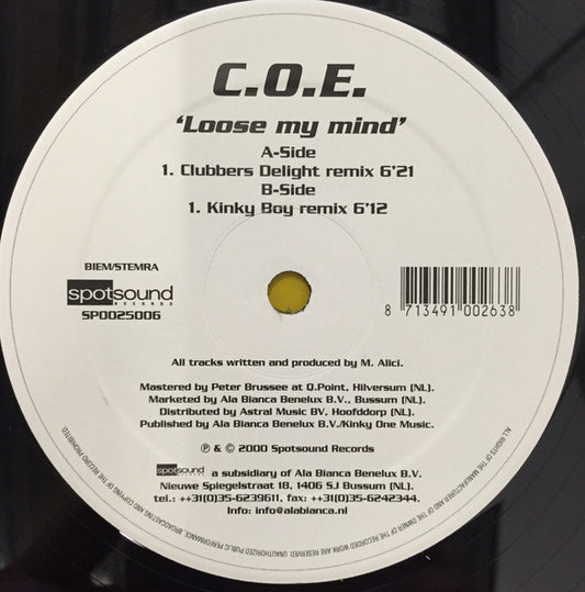 Coe : Loose My Mind (12")