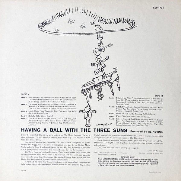 The Three Suns : Having A Ball With The Three Suns (LP, Album, Ind)