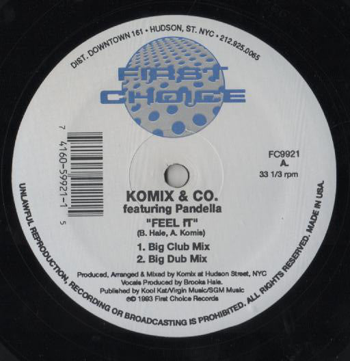 Komix & Co Featuring Pandella : Feel It (12")