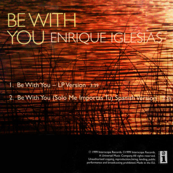 Enrique Iglesias : Be With You (CD, Single)