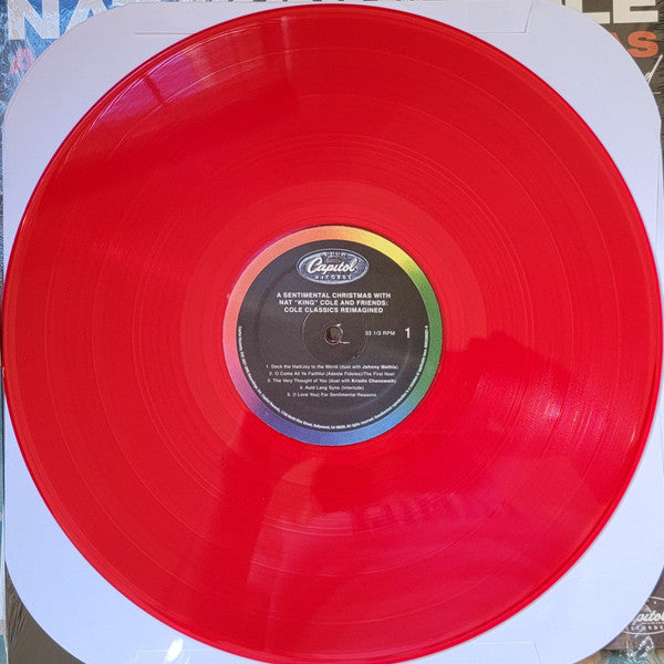 Nat King Cole : A Sentimental Christmas With Nat "King" Cole And Friends: Cole Classics Reimagined (LP, Comp, Red)