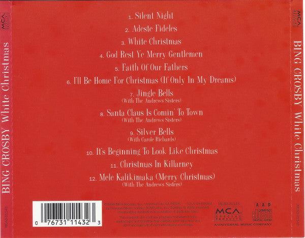 Bing Crosby : White Christmas (CD, Album, RE, Uni)
