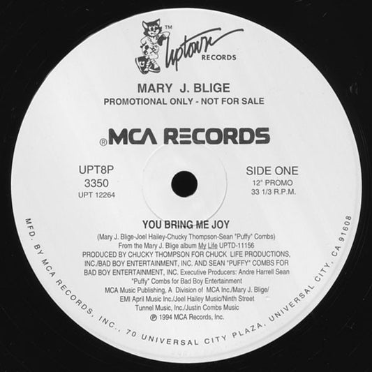 Mary J. Blige : You Bring Me Joy (12", Promo)