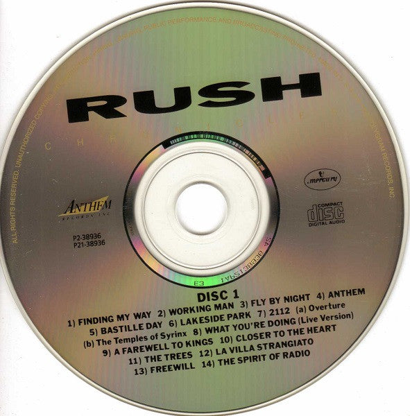 Rush : Chronicles (2xCD, Comp, Club, RP)