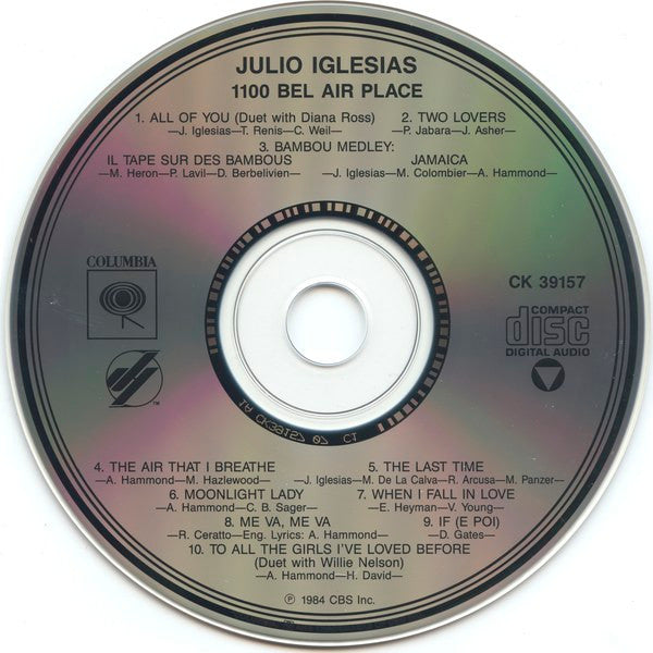 Julio Iglesias : 1100 Bel Air Place (CD, Album, RE)