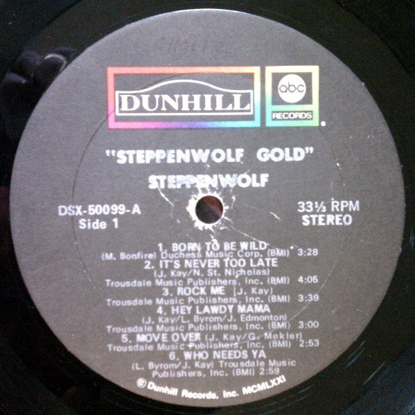 Steppenwolf : Gold (Their Great Hits) (LP, Comp)