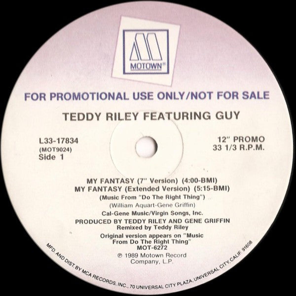 Teddy Riley Featuring Guy : My Fantasy (12", Promo)