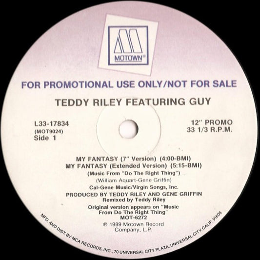 Teddy Riley Featuring Guy : My Fantasy (12", Promo)