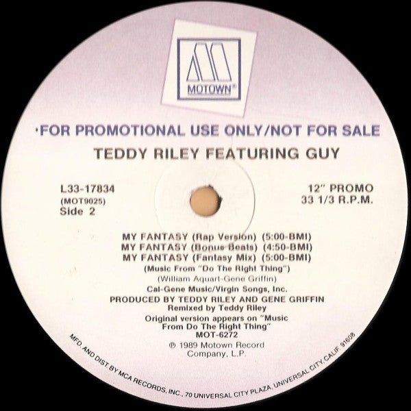 Teddy Riley Featuring Guy : My Fantasy (12", Promo)