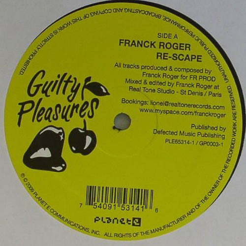 Franck Roger : Re-Scape / Re-Verse (12")