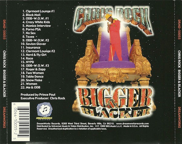 Chris Rock : Bigger & Blacker (CD, Album)