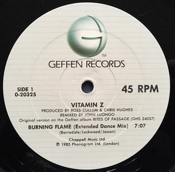 Vitamin Z : Burning Flame (12", Maxi)