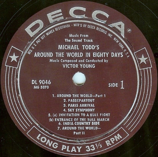 Victor Young : Michael Todd's Around The World In 80 Days - Music From The Sound Track (LP, Album, Mono, Glo)