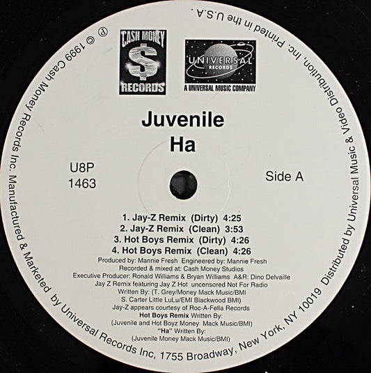 Juvenile (2) : Ha (12", Promo)