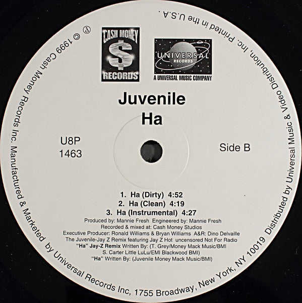 Juvenile (2) : Ha (12", Promo)