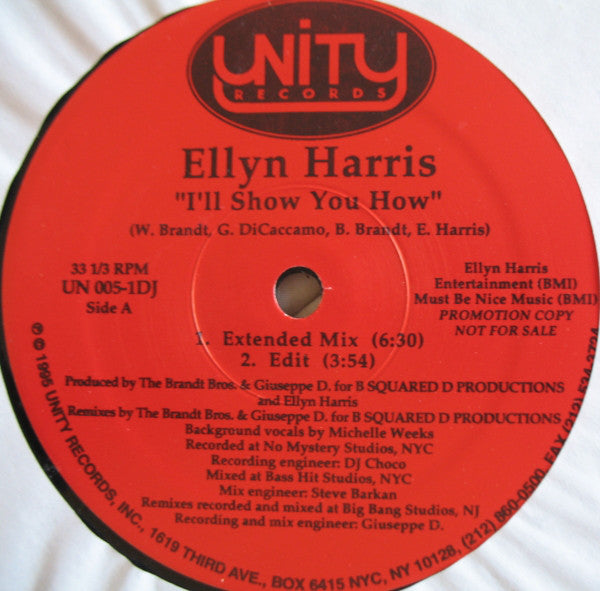 Ellyn Harris : I'll Show You How (12", Promo)