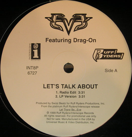 Eve (2) Featuring Drag-On : Let's Talk About (12", Promo)