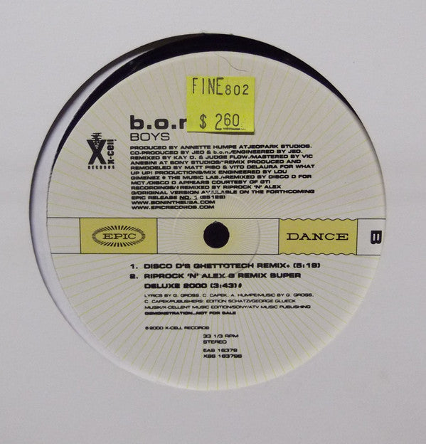 Band Ohne Namen : Boys (12", Promo)