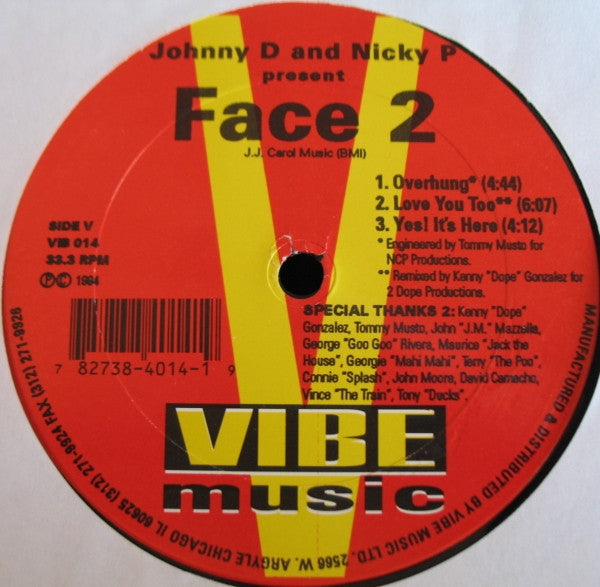 Johnny D & Nicky P : Face 2 EP (12", EP)