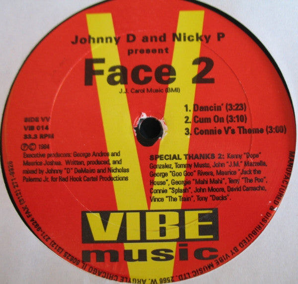 Johnny D & Nicky P : Face 2 EP (12", EP)
