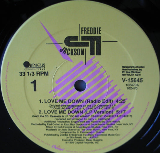 Freddie Jackson : Love Me Down (12", Single)