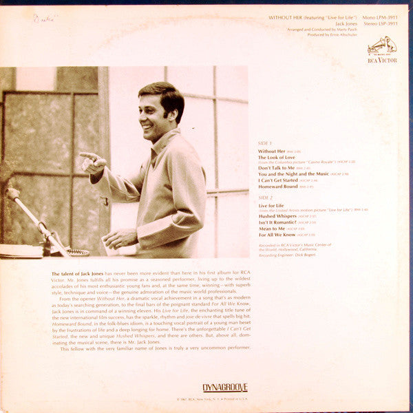 Jack Jones : Without Her (LP, Album)