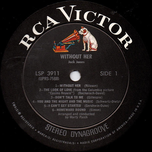 Jack Jones : Without Her (LP, Album)