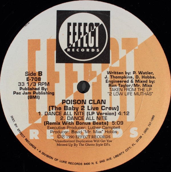 Poison Clan : Dance All Nite (12")