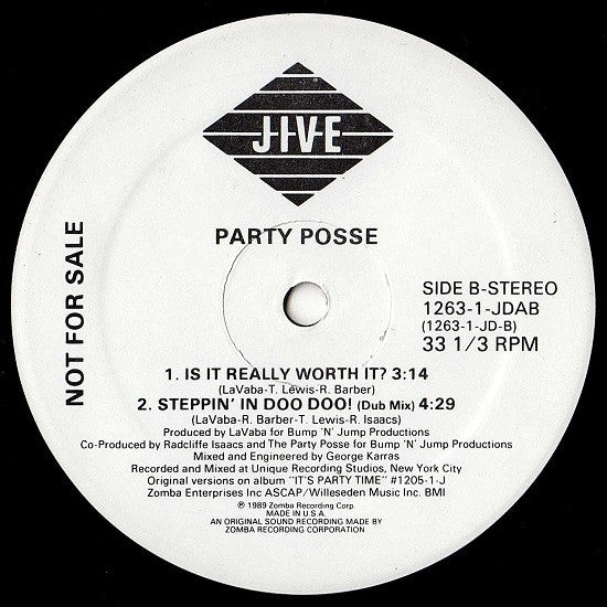Party Posse : Steppin' In Doo Doo! (12", Promo)