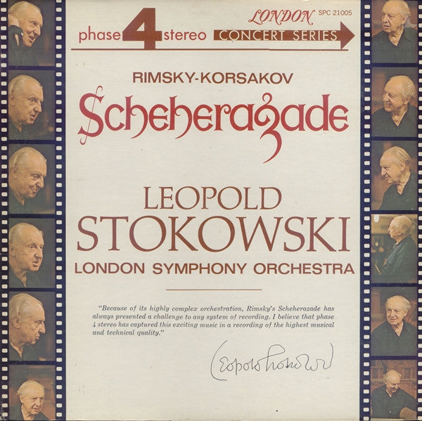 Nikolai Rimsky-Korsakov / Leopold Stokowski / The London Symphony Orchestra : Scheherazade (LP, RP)