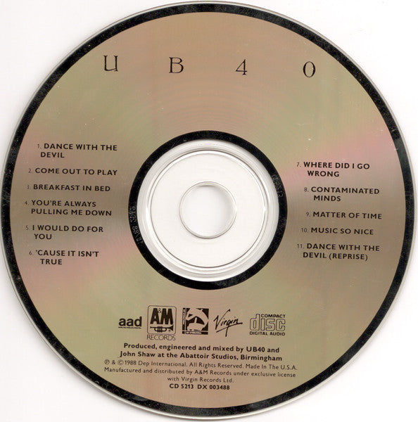 UB40 : UB40 (CD, Album, Club)