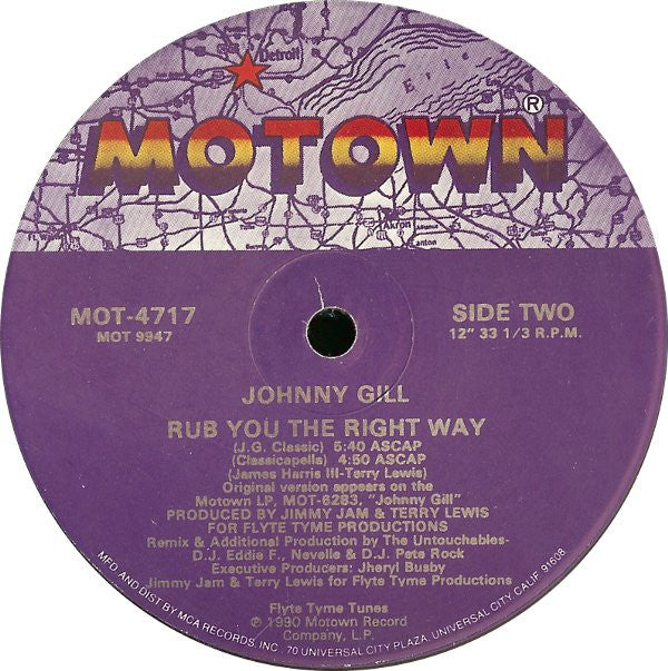 Johnny Gill : Rub You The Right Way (12")