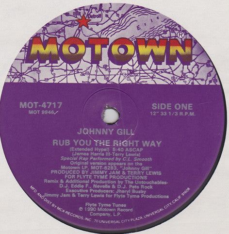 Johnny Gill : Rub You The Right Way (12")