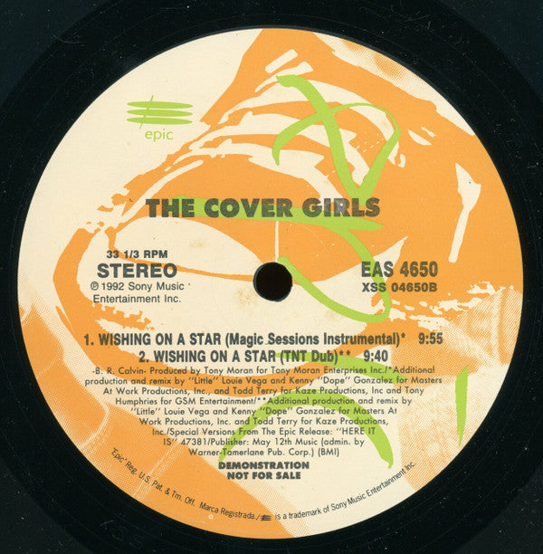 The Cover Girls : Wishing On A Star (12", Promo)