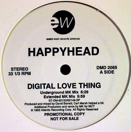 Happyhead : Digital Love Thing (12", Promo)