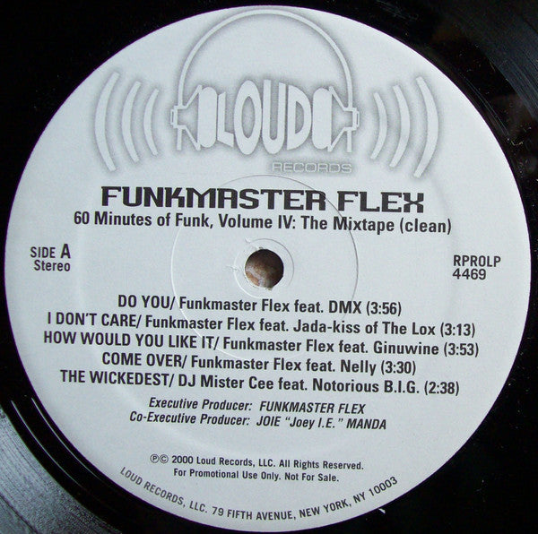 Funkmaster Flex : 60 Minutes Of Funk, Volume IV: The Mixtape (Clean) (2xLP, Mixed, Mixtape, Promo)