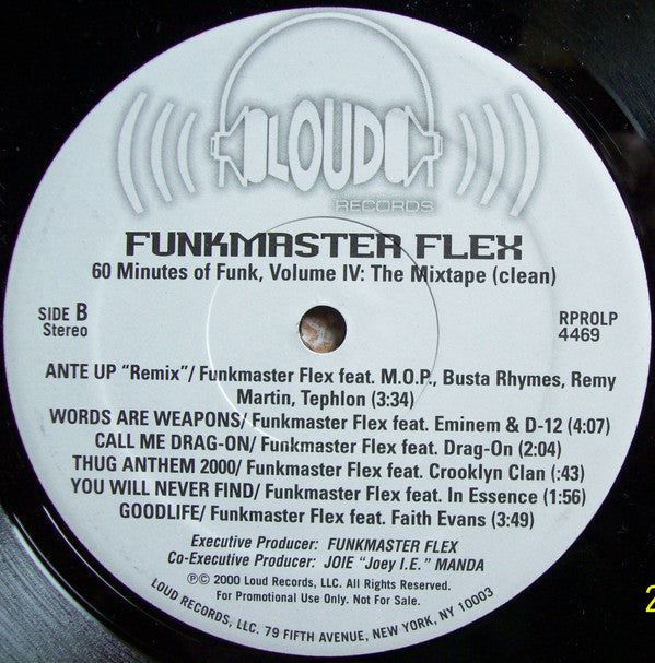 Funkmaster Flex : 60 Minutes Of Funk, Volume IV: The Mixtape (Clean) (2xLP, Mixed, Mixtape, Promo)