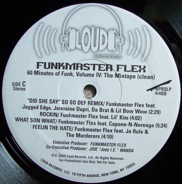 Funkmaster Flex : 60 Minutes Of Funk, Volume IV: The Mixtape (Clean) (2xLP, Mixed, Mixtape, Promo)