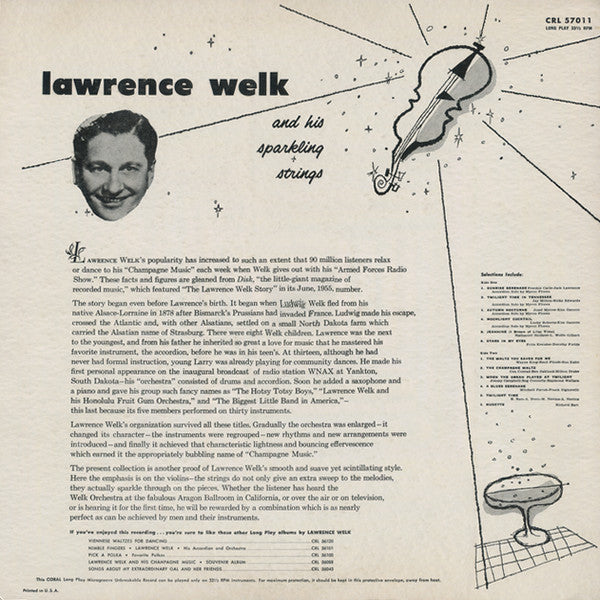 Lawrence Welk And His Sparkling Strings : Lawrence Welk And His Sparkling Strings (LP, Album)