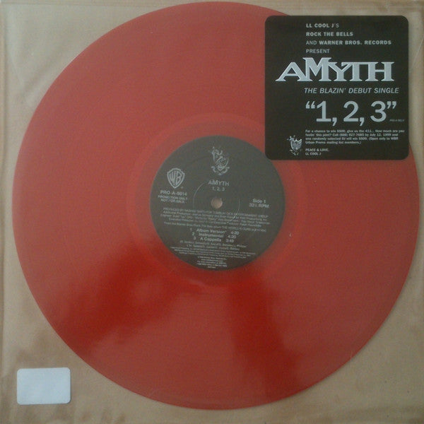 Amyth : 1, 2, 3 / Who Shot Your Heart? (12", Promo, Red)