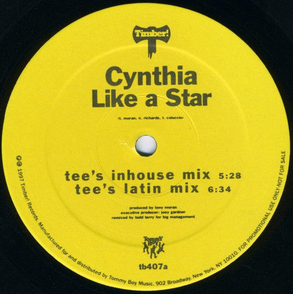 Cynthia : Like A Star (2x12", Promo)