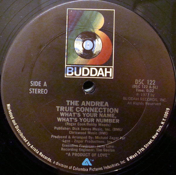 Andrea True Connection : What's Your Name, What's Your Number / Fill Me Up (Heart To Heart) (12", Single)