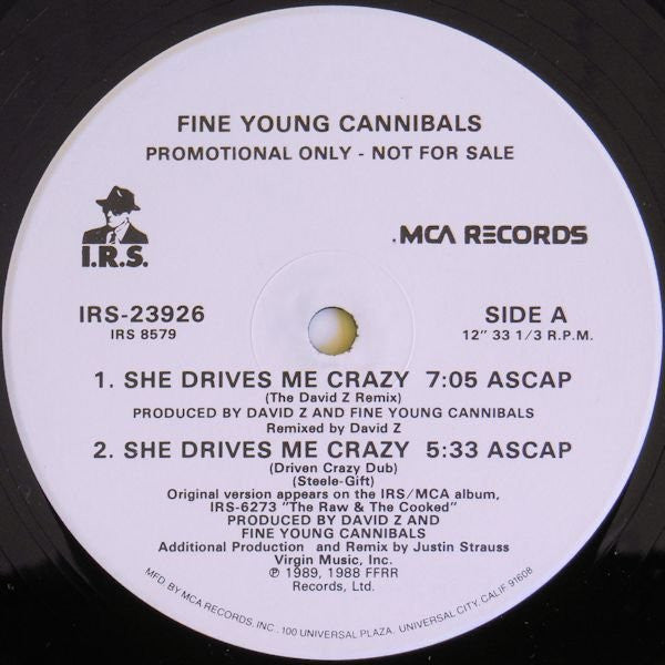 Fine Young Cannibals : She Drives Me Crazy (12", Single, Promo)