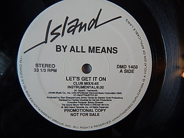By All Means : Let's Get It On (12", Promo)
