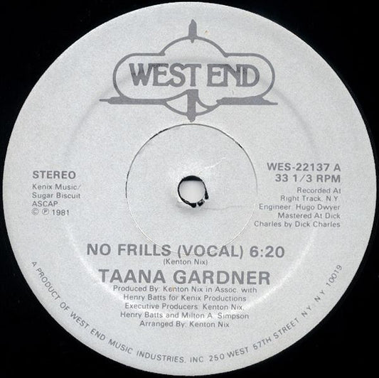 Taana Gardner : No Frills (12", Single)