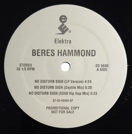 Beres Hammond : No Disturb Sign (12", Promo)