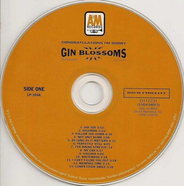 Gin Blossoms : Congratulations I'm Sorry (CD, Album, Club, BMG)