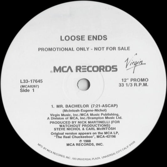 Loose Ends : Mr. Bachelor (12", Promo)